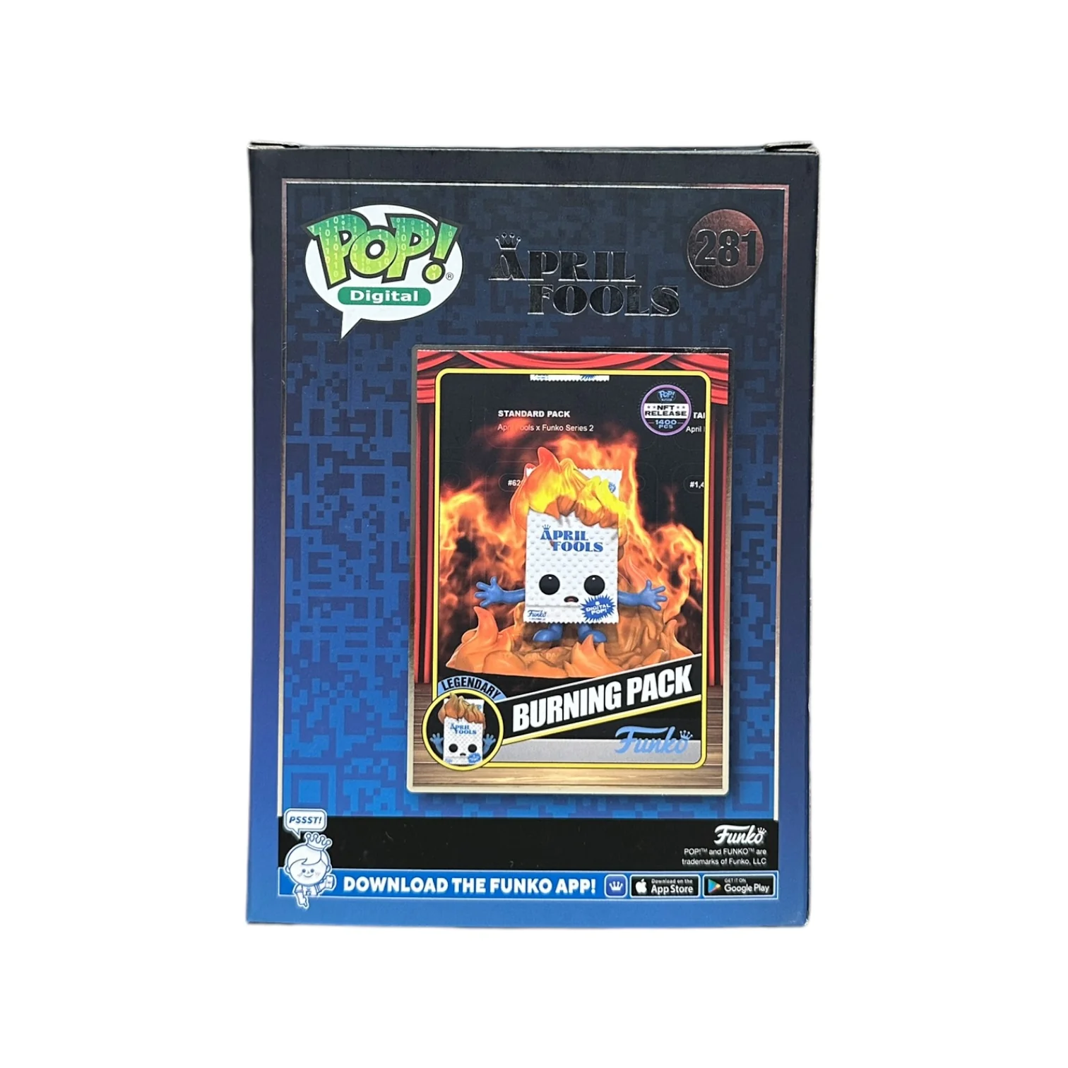 Burning Pack #281 Funko Pop! - April Fools - NFT Release Exclusive LE1400 Pcs - Condition 9/10 - Image 3