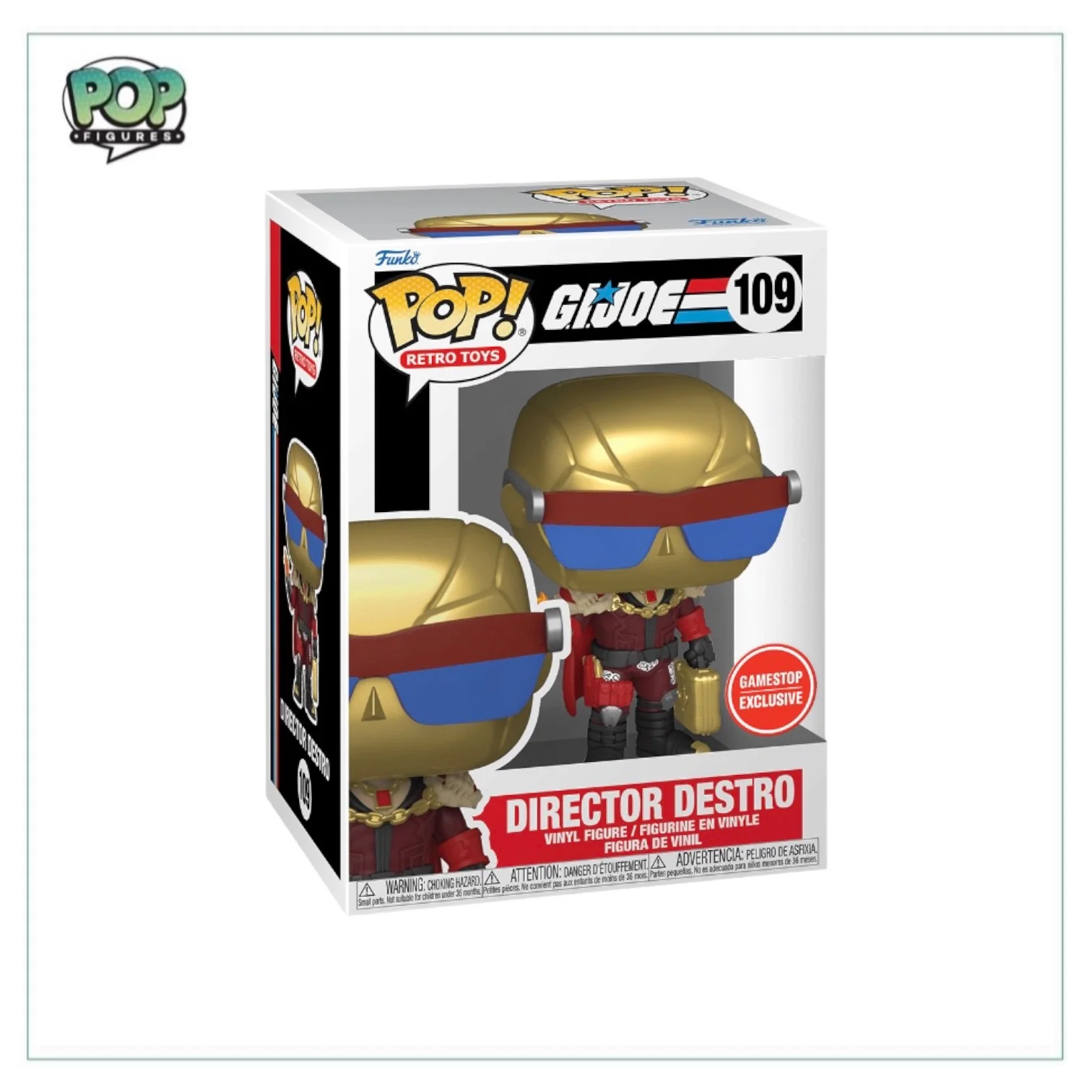 Director Destro #109 (Gold) Funko Pop! - G.I. Joe - GameStop Exclusive