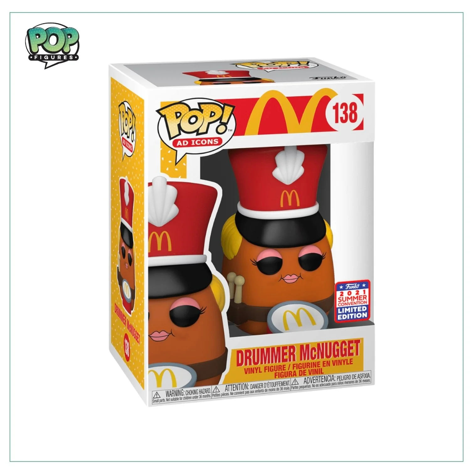Drummer McNugget #138 Funko Pop! McDonald’s AD icons- 2021 Virtual Funkon