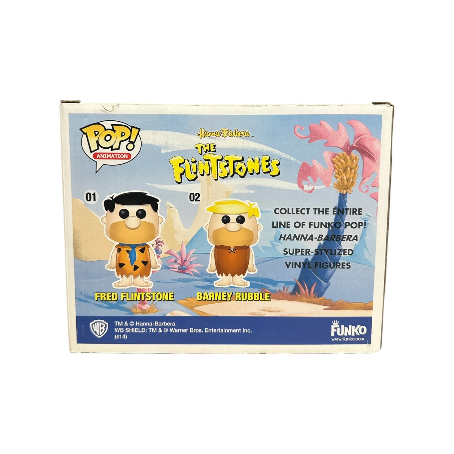 Fred & Barney (Green/Yellow Hair) 2 Pack Funko Pop! - The Flintstones - SDCC 2014 Exclusive LE480 Pcs - Condition 7/10 - Image 3