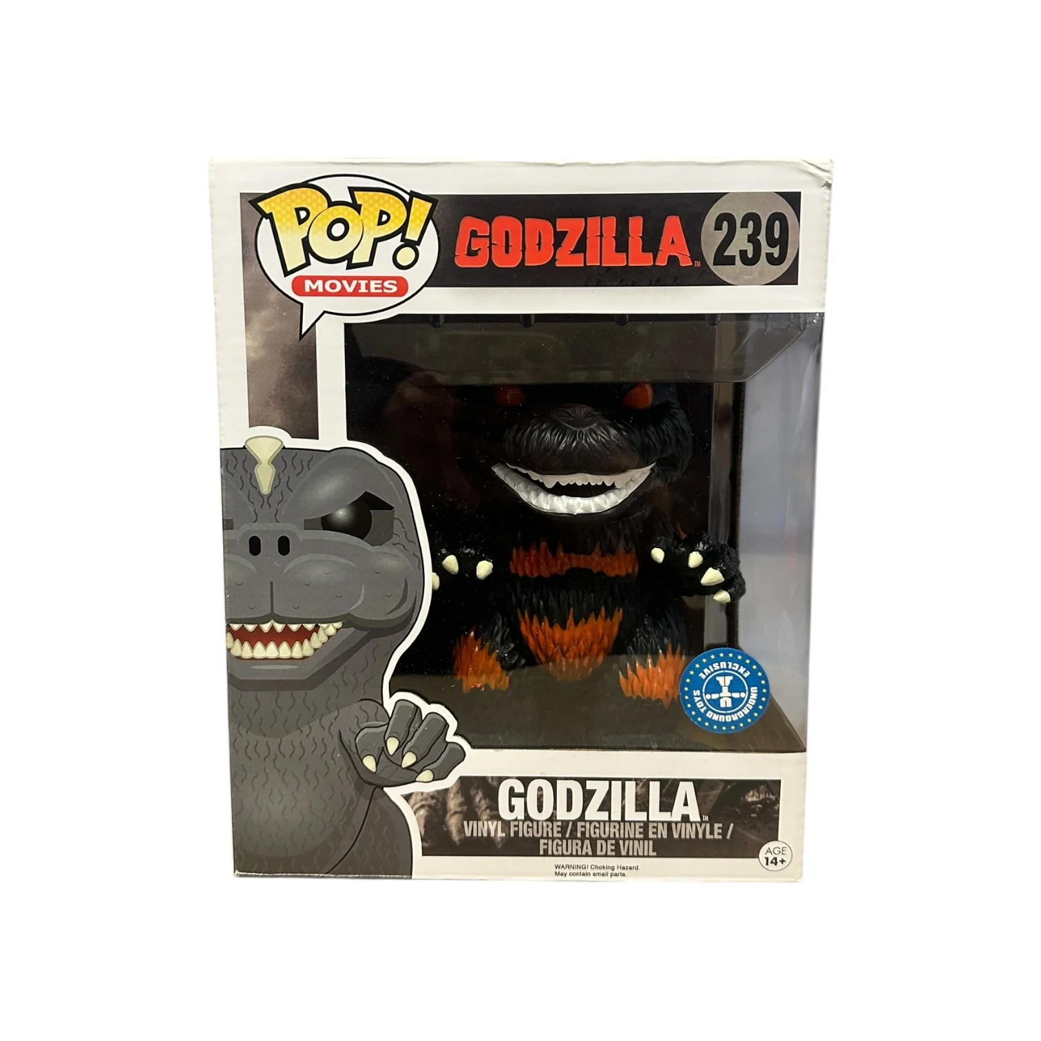 Godzilla #239 (Burning) Deluxe Funko Pop! - Godzilla - Underground Toys Exclusive - Condition 7.5/10