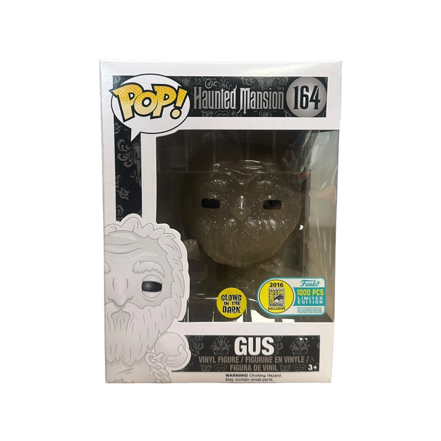 Gus #164 (Glows in the Dark) Funko Pop! - The Haunted Mansion - SDCC 2016 Exclusive LE1000 Pcs - Condition 7.5/10
