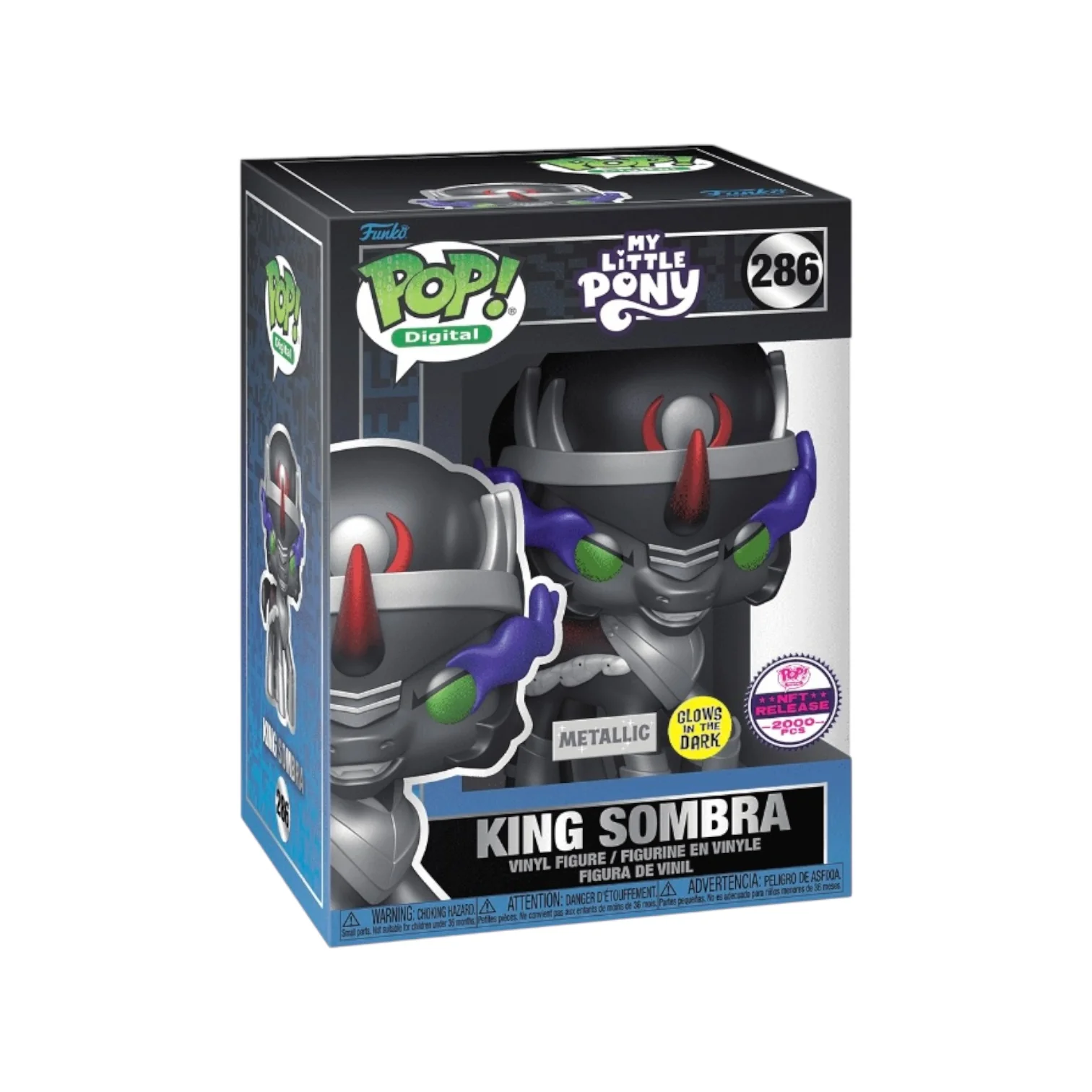 King Sombra #286 (Metallic/Glows in the Dark) Funko Pop! - My Little Pony - NFT Release Exclusive LE2000 Pcs
