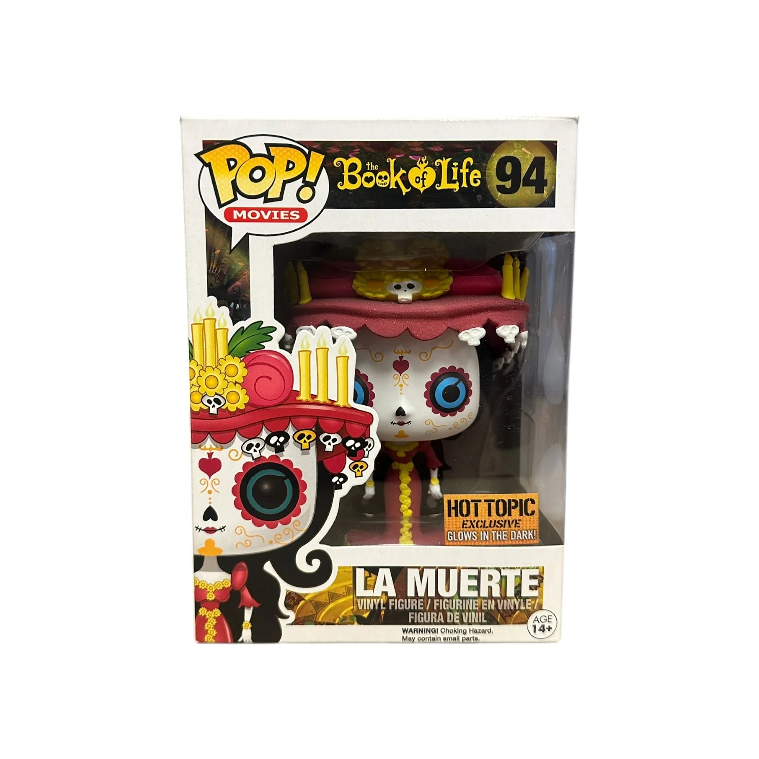 La Muerte #94 (Glows in the Dark) Funko Pop! - The Book of Life - Hot Topic Exclusive - Condition 8.5/10