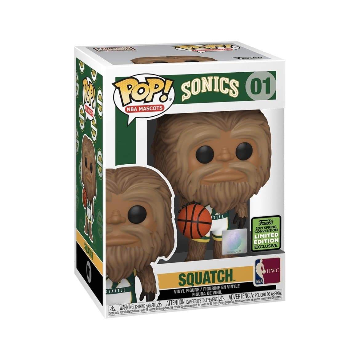Squatch #01 Funko Pop! NBA Sonics, ECCC 2021 Shared Exclusive