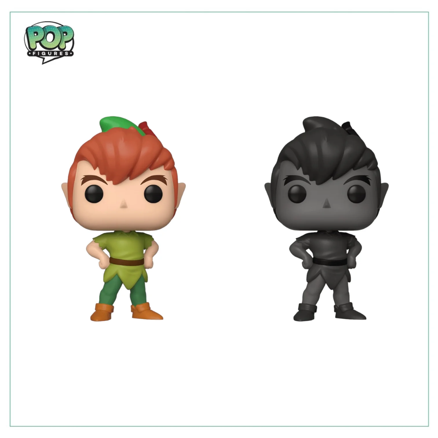 Peter Pan & Peter Pan's Shadow 2 Pack Funko Pop - Disney Classics - Hot Topic Exclusive - Image 2