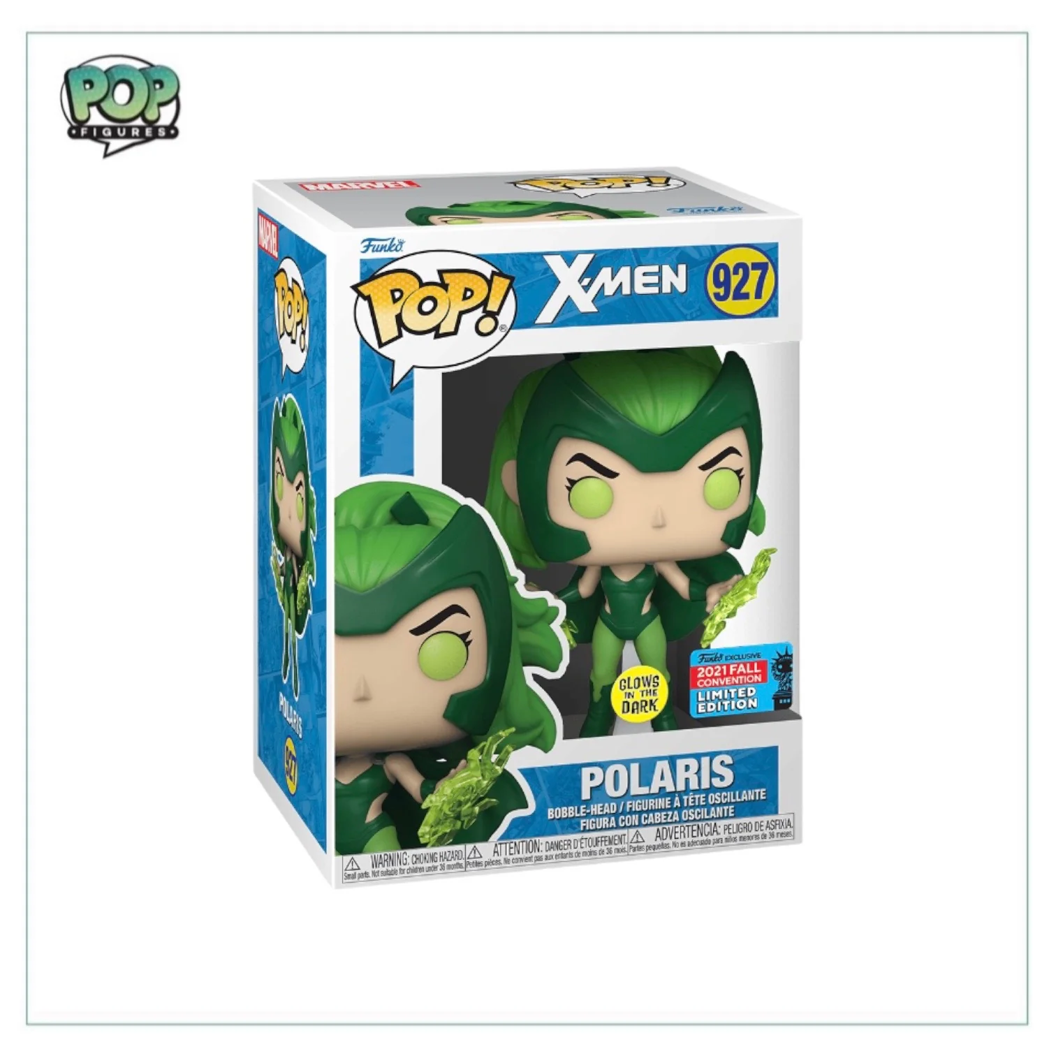 Polaris #927 (Glows in the Dark) Funko Pop! - X-Men - NYCC 2021 Shared Exclusive