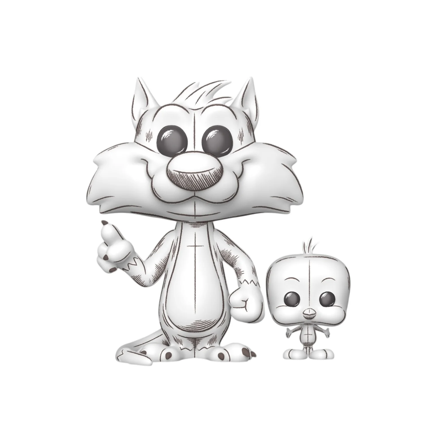 Sylvester and Tweety (Sketched) #2013 Funko Pop - Looney Tunes - PREORDER - Image 2