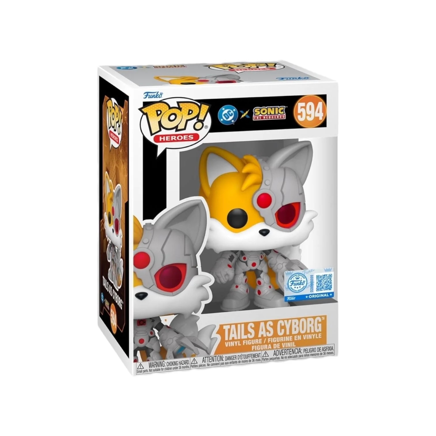 Tails as Cyborg #594 Funko Pop - DC X Sonic the Hedgehog