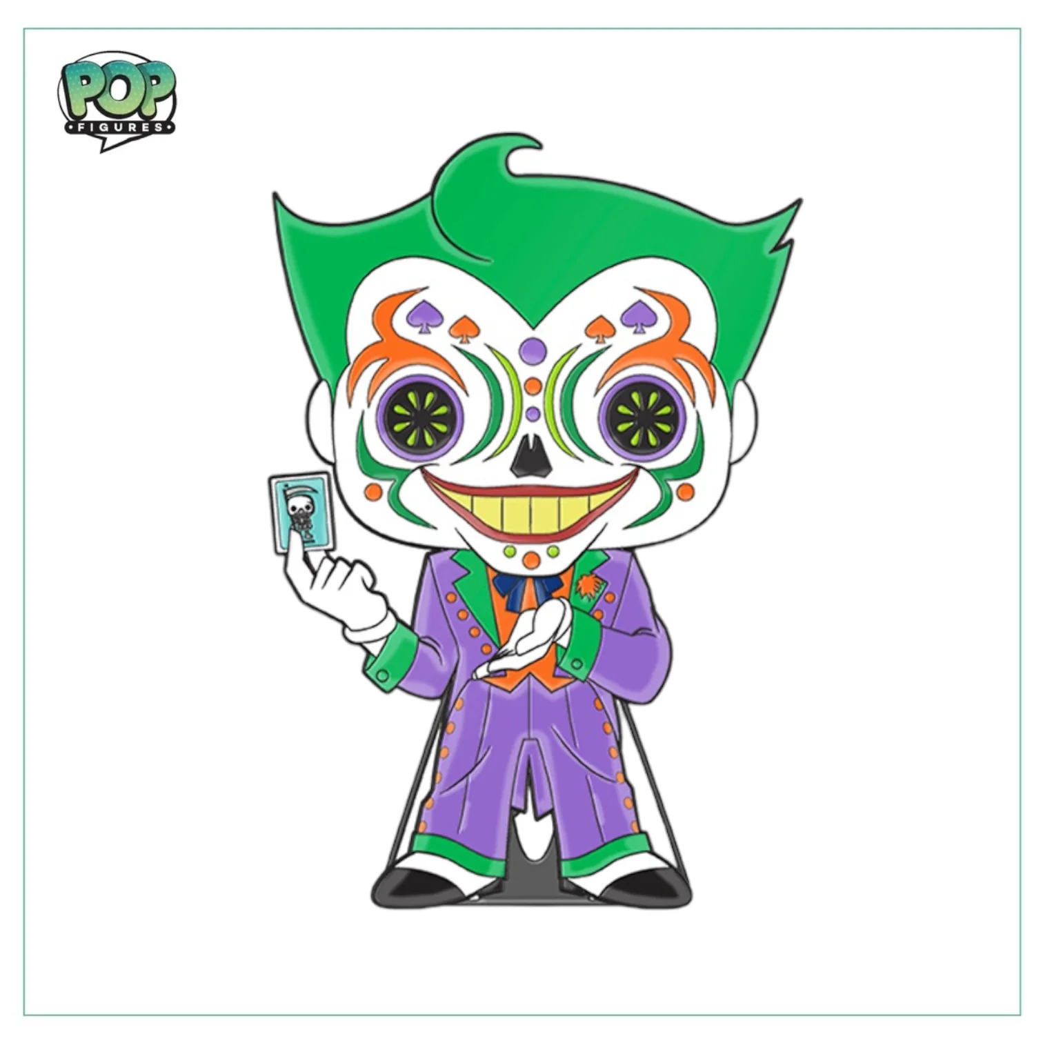 The Joker #25 Enamel Pop! Pin - DC Super Heroes - Glows in the Dark - Image 2