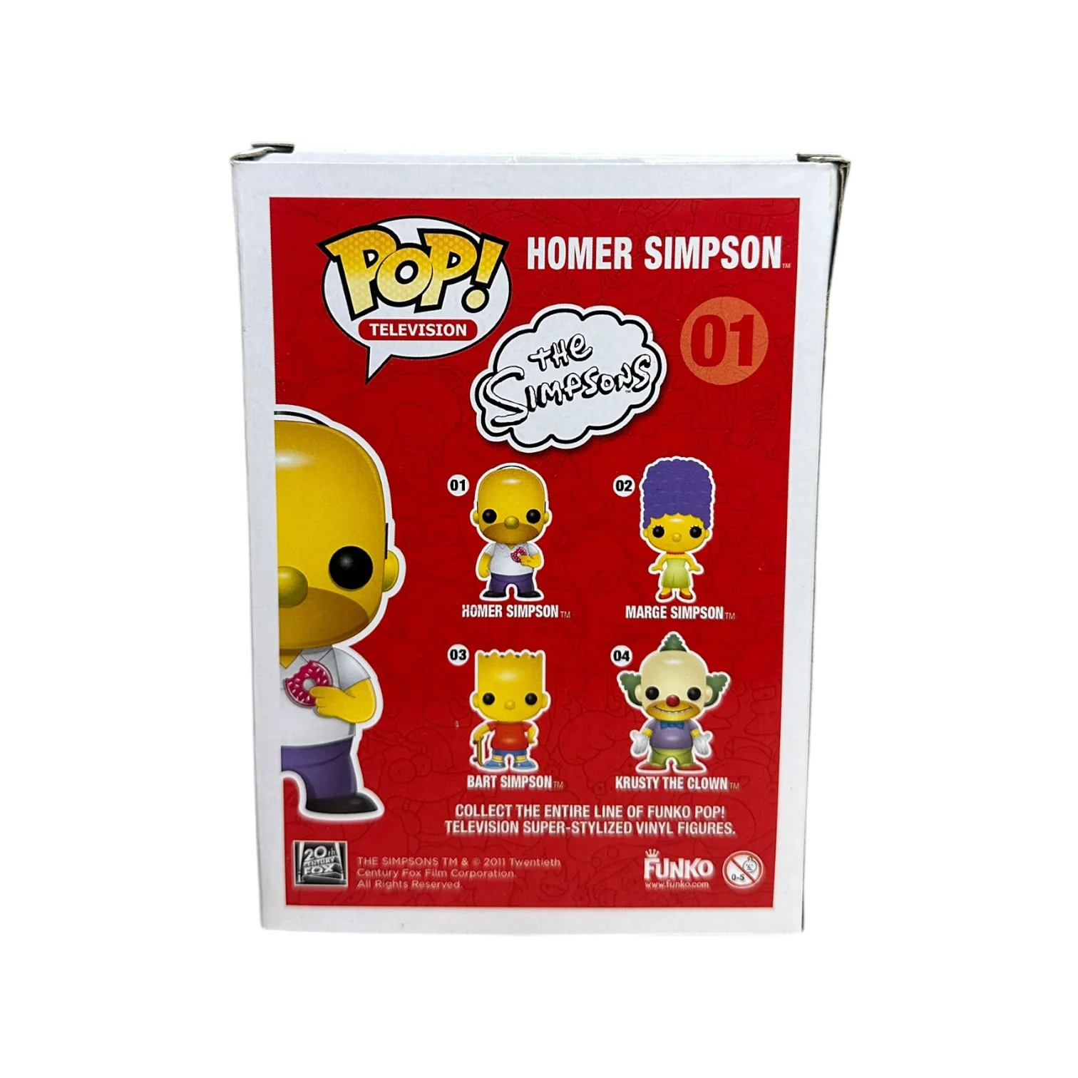 The Simpsons Original Funko Pop Set! - Homer #01, Marge #02, Bart #03, Krusty The Clown #04 - 2011 Pop! - Condition 8-8.5/10 - Image 4